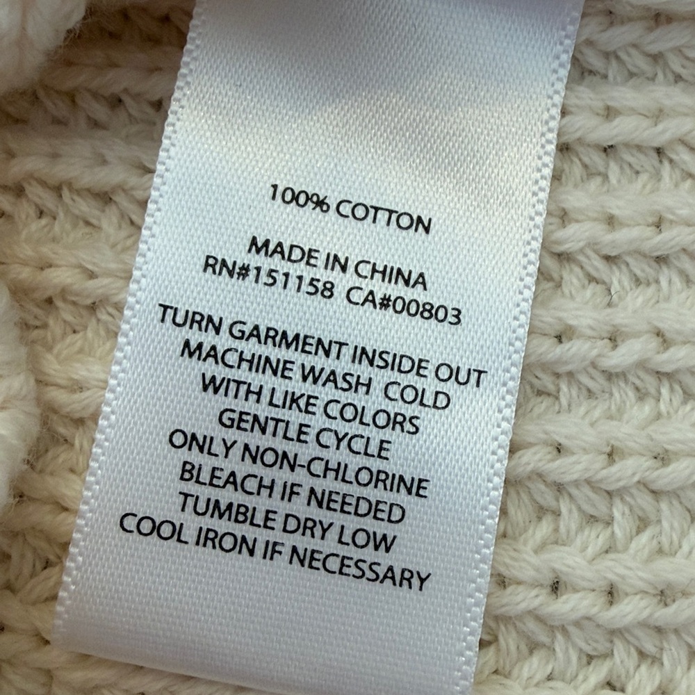 525 America Cream Cable Knit Puff Sleeve Short Cardigan - Picture 11 of 12
